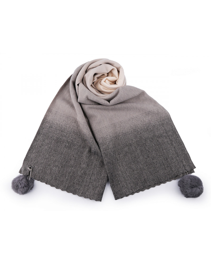 Téli sál / pléd bolytokkal 65x180 cm | Mimib