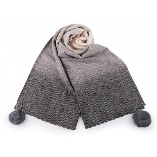 Téli sál / pléd bolytokkal 65x180 cm | Mimib