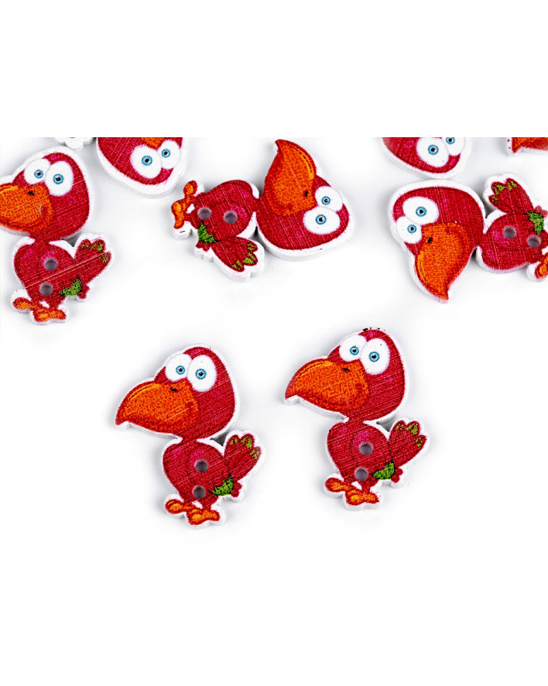 Dekorációs fa gomb majom, dinó, madárka | Mimib