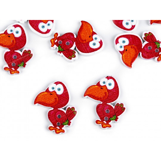 Dekorációs fa gomb majom, dinó, madárka | Mimib