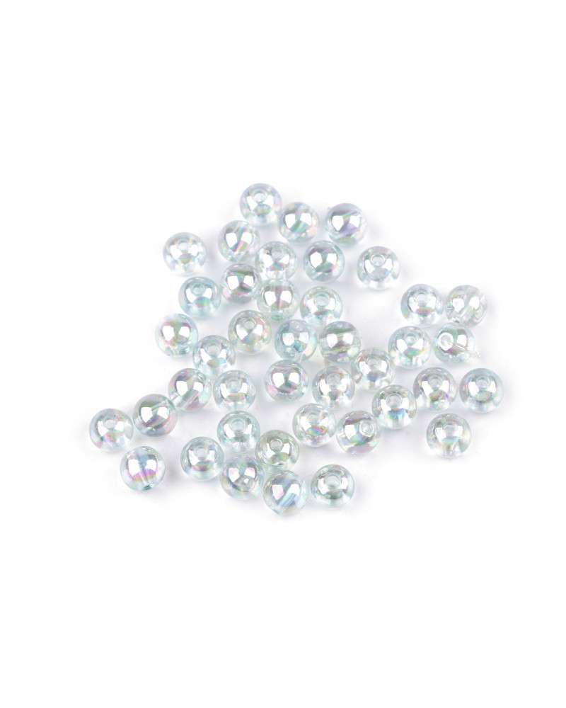 Szivárvány műanyag gyöngyök Ø8 mm | Mimib