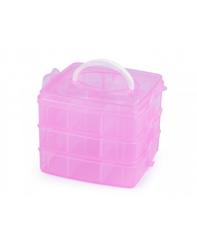 Műanyag doboz, 3 emeletes markolattal | Mimib