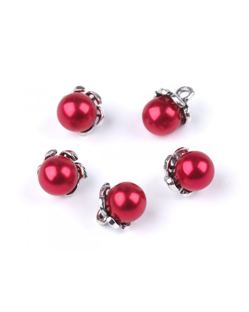 Gomb sapkával / gyöngy medállal Ø9 mm | Mimib