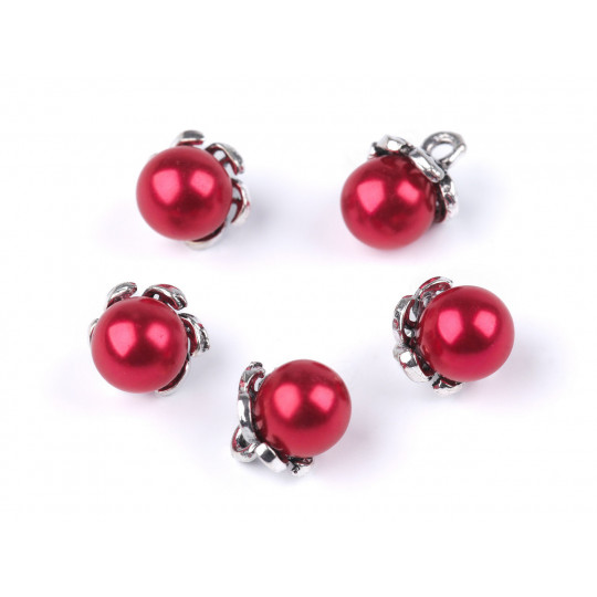 Gomb sapkával / gyöngy medállal Ø9 mm | Mimib