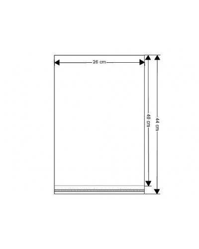 PP ragasztócsíkos celofán tasak jellegű BOPP tasak 26x40 cm | Mimib