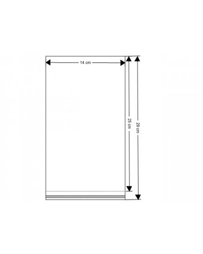 PP ragasztócsíkos celofán tasak jellegű BOPP tasak 14x25 c | Mimib