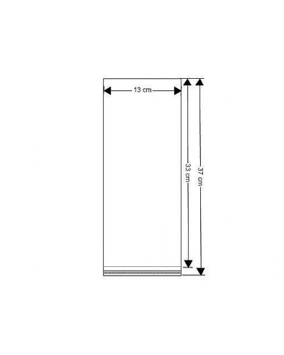 Ragasztócsíkos celofán tasak jellegű BOPP tasak 13x33 cm | Mimib