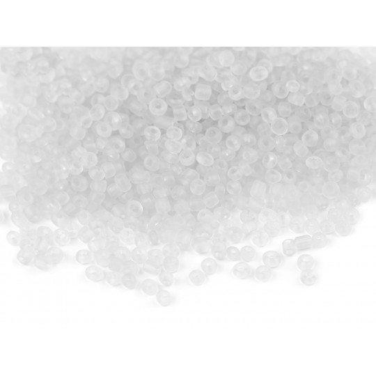 Rokajl 12/0 - 2 mm transparent frosted | Mimib