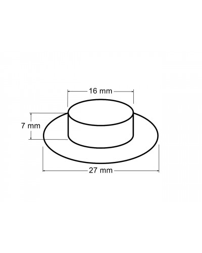 Ringli alátéttel belső Ø16 mm / külső Ø27 matt | Mimib