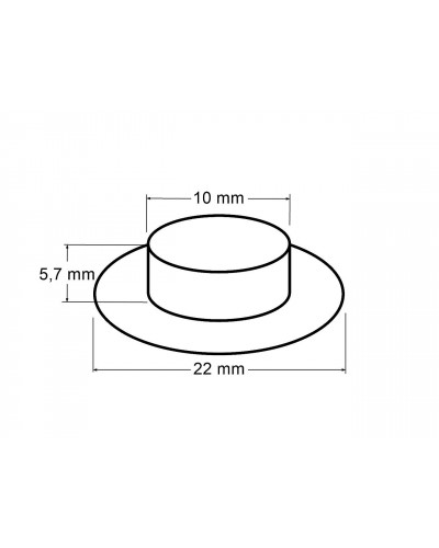 Ringli alátéttel belső Ø10 mm / külső Ø22 mm, virág kövekkel | Mimib