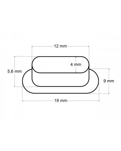 Tömítések alátéttel, ovális 4x12 mm | Mimib