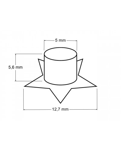 Ringli alátéttel belső Ø5 mm / külső Ø12,7 mm csillag | Mimib