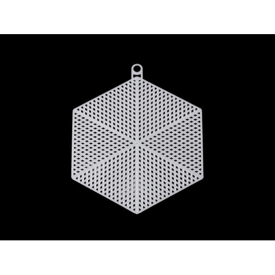 Műanyag kanava / hímző keret, szív, pehely | Mimib