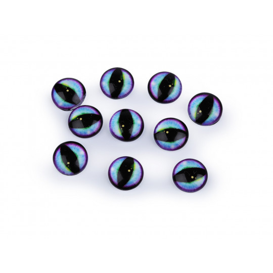 Ragasztható üveg szemek macska, sárkány Ø10 és 12 mm | Mimib