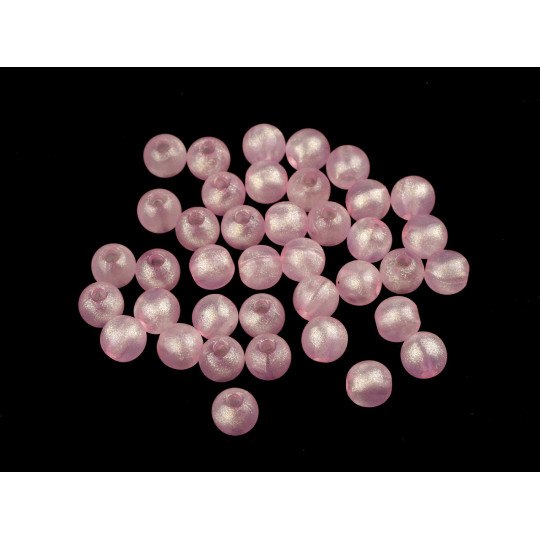 Műanyag gyöngyök AB fagyos hatással Ø8 mm | Mimib