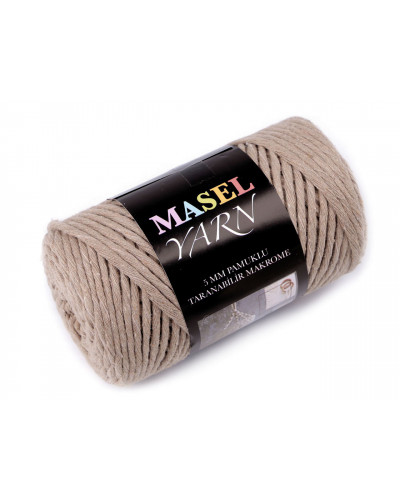 Újjrahasznosított pamut fonal macrame Ø5 mm | Mimib