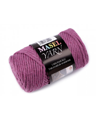 Újjrahasznosított pamut fonal macrame Ø5 mm | Mimib