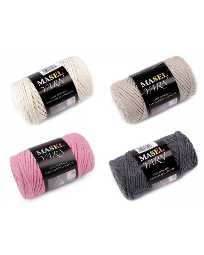 Újjrahasznosított pamut fonal macrame Ø5 mm | Mimib