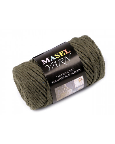 Újjrahasznosított pamut fonal macrame Ø5 mm | Mimib