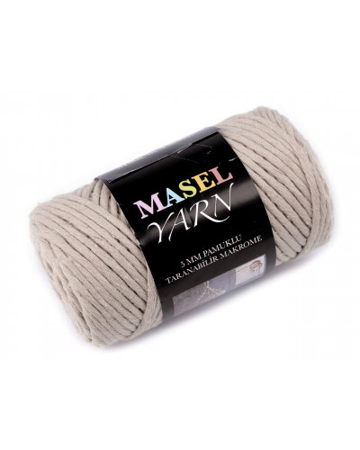 Újjrahasznosított pamut fonal macrame Ø5 mm | Mimib