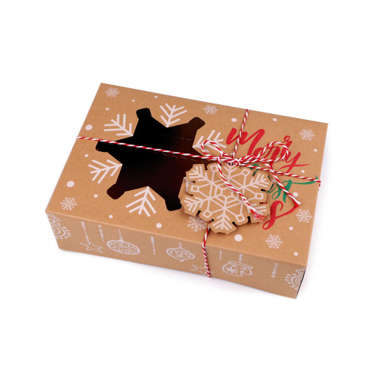 Karácsonyi ajándék doboz átlátszó névjegykártyával | Mimib