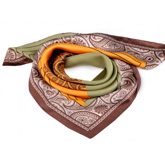 Selyemkendő paisley 70x70 cm szatén | Mimib