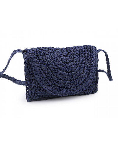 Horgolt rafia táska  - lyco crossbody 16x21 cm | Mimib