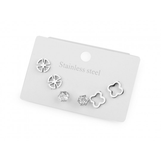 Fülbevaló rozsdamentes acélból készlet | Mimib