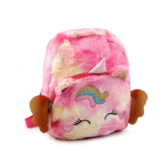 Gyerek táska egyszarvú plüss 28x32 cm | Mimib