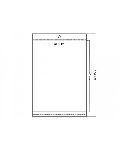 PP zacskó ragasztólistával és akasztóval 26,5x40 cm | Mimib