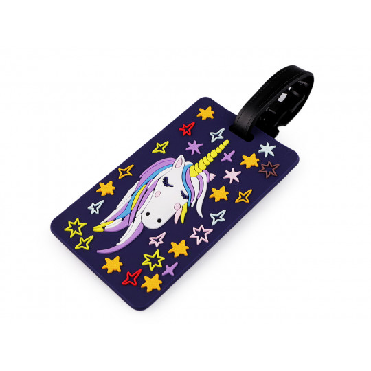 Névjegykártya bőröndre, egyszarvú | Mimib