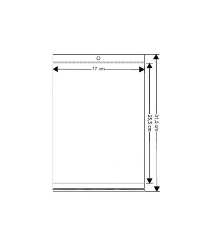 PP ragasztócsíkos celofán tasak jellegű BOPP tasak akasztóval 17x25,5 - 26 cm | Mimib