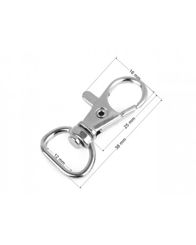 Fém karabiner 12 mm-es delfinkapocs | Mimib