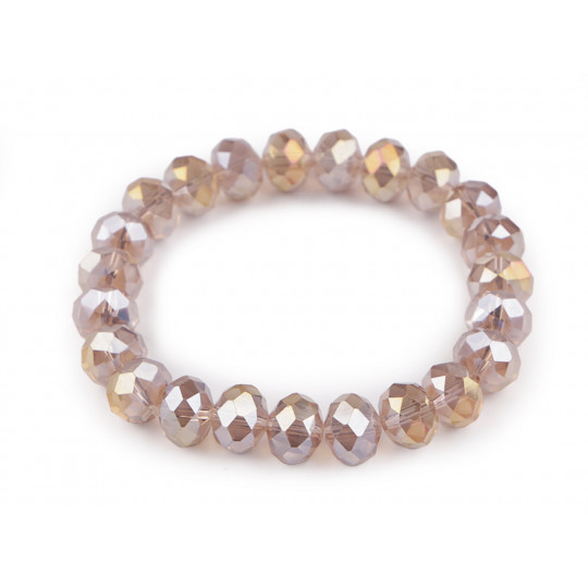 Csiszolt gyöngy karkötő AB efekt | Mimib