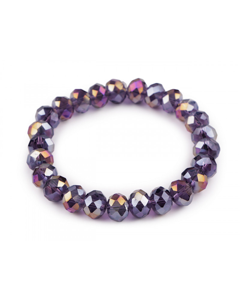 Csiszolt gyöngy karkötő AB efekt | Mimib