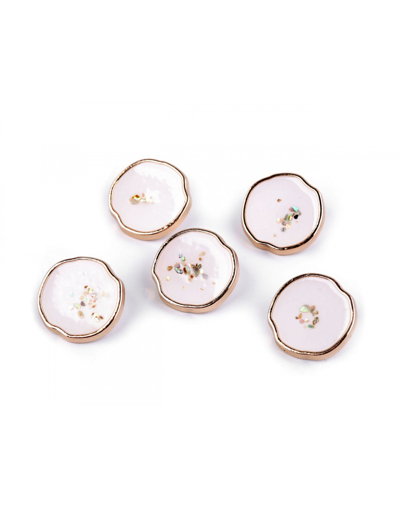 Fém gomb AB gyöngy gyantával 24", 32", 36" | Mimib