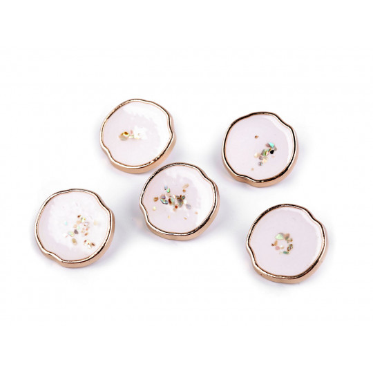 Fém gomb AB gyöngy gyantával 24", 32", 36" | Mimib