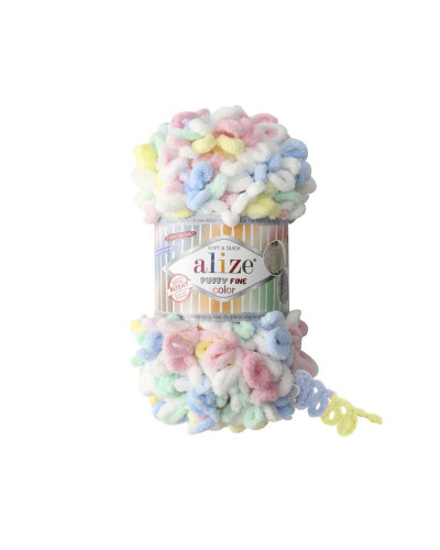 Kötőfonal Alize Puffy Fine Color 14 m, 100 gr. | Mimib