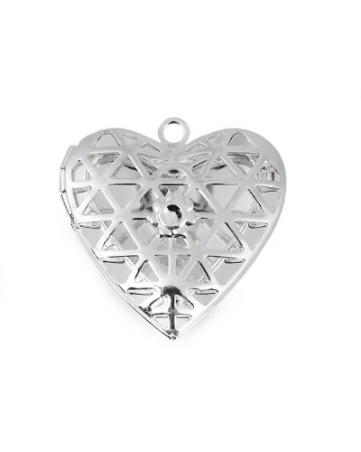 Medailon szív szelence 26x26 mm kinyithatós | Mimib