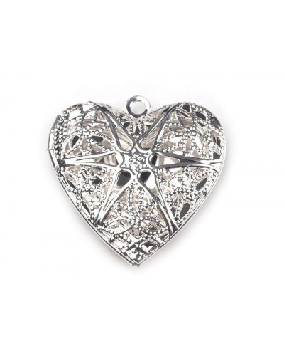 Medailon szív szelence 26x26 mm kinyithatós | Mimib