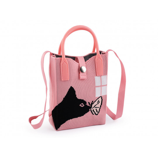 Lányos textil táska / táska macska 12x18 cm - 1 db. | Mimib