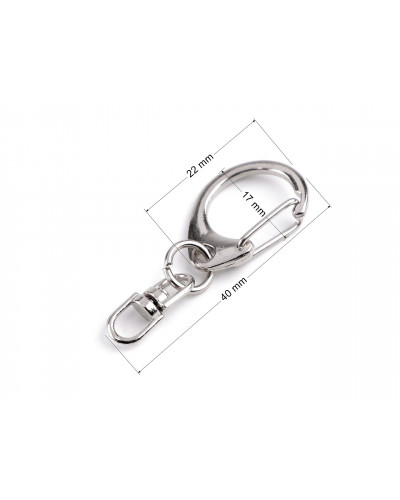 Fém karabiner 17x40 mm - 5 db. | Mimib