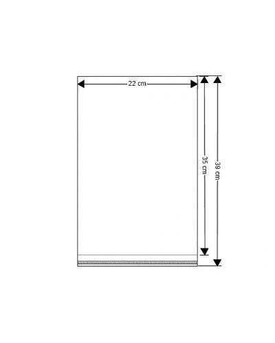 PP ragasztócsíkos celofán tasak jellegű BOPP tasak 22x35 cm - 100 db. | Mimib