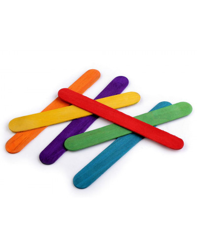 Dekor fa pálcika spatula 1,8x15 cm Multicolor - 50 db. | Mimib