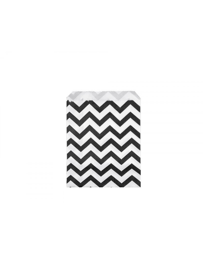 Papír zacskó chevron, pöttyök 10x14 cm - 100 db. | Mimib