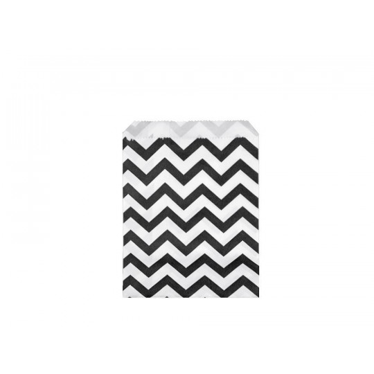 Papír zacskó chevron, pöttyök 10x14 cm - 100 db. | Mimib