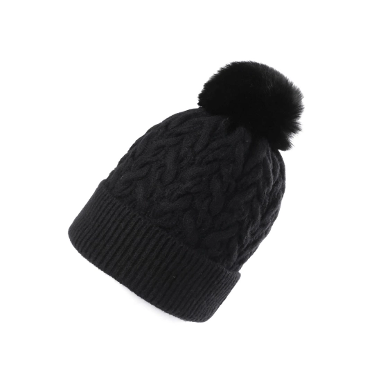 Női / lányos téli sapka bolyttal Emi Ross - 1 db. | Mimib