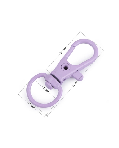 Fém lakkozott karabiner bújtatóval 10 mm - 10 db. | Mimib