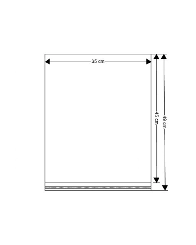 PP ragasztócsíkos celofán tasak jellegű BOPP tasak 35x45 cm - 100 db. | Mimib