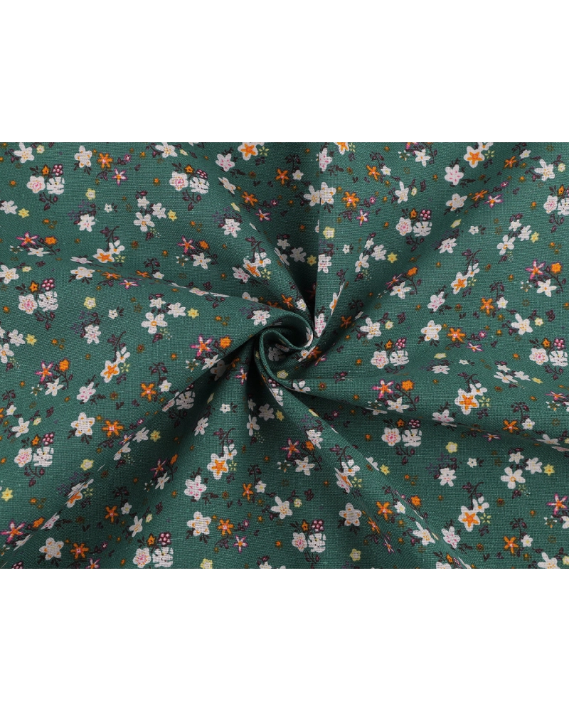 Pamutvászon / vászon ritkább szövés apró virágok - 1 m | Mimib